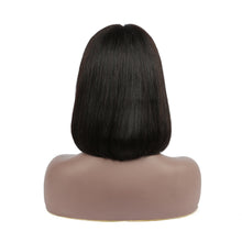 Load image into Gallery viewer, Human hair natural color BOBO head wig mid-point short straight hair（AH5030）
