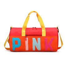 Load image into Gallery viewer, PINK color-blocking shoulder bag (normal product, non-brand)
