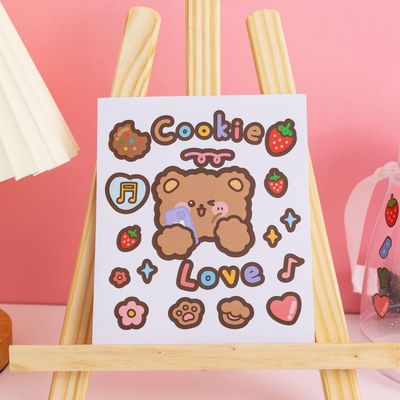 Hot sale cartoon cute bear and bunny sticker