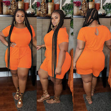 Load image into Gallery viewer, Plus solid color strappy jumpsuit（AY2163）
