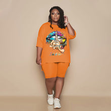 Load image into Gallery viewer, Colorful lip fashion printing suit AY1085
