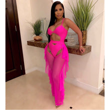 Load image into Gallery viewer, Sexy solid color mesh two-piece set（AY1807）
