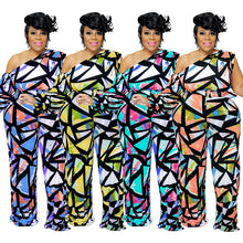Load image into Gallery viewer, Plus size off shoulder print Bodysuit AY1890
