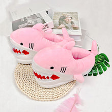 Load image into Gallery viewer, Cute cartoon shark head plush slippers（HPSD129)
