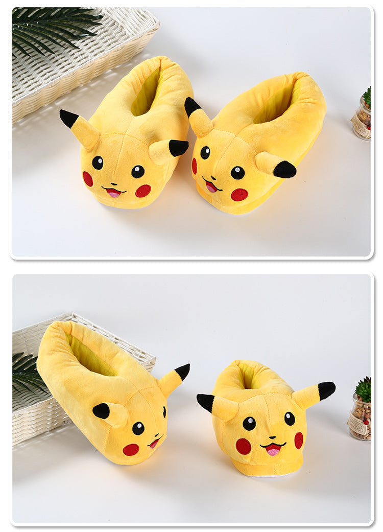 Hot selling Pikachu creative plush slippers（HPSD130)