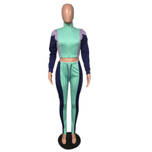Load image into Gallery viewer, Stitching multi-color sports and leisure suits AY1165
