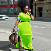 Load image into Gallery viewer, Casual Crew Neck Colorblock Dress（Belt not included）AY1774
