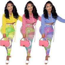 Load image into Gallery viewer, Fashion Shirt Print Pants Two Piece Set（AY1751）
