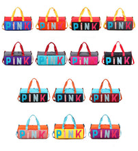 Load image into Gallery viewer, PINK color-blocking shoulder bag (normal product, non-brand)
