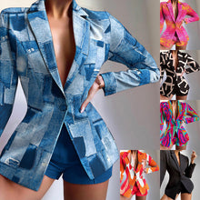 Load image into Gallery viewer, Printed suit jacket and shorts suit （AY2328）
