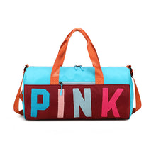 Load image into Gallery viewer, PINK color-blocking shoulder bag (normal product, non-brand)
