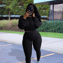 Load image into Gallery viewer, Solid color ribbed sports and leisure suit（AY1270)
