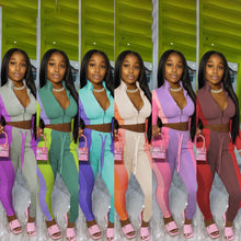 Load image into Gallery viewer, Stitching multi-color sports and leisure suits AY1165
