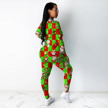 Load image into Gallery viewer, Christmas print long-sleeved jumpsuit（AY1567）
