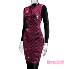 Load image into Gallery viewer, Sexy Rhinestone Mesh Dress (No Lingerie)AY1808
