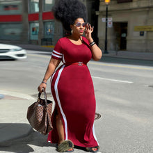 Load image into Gallery viewer, Casual Crew Neck Colorblock Dress（Belt not included）AY1774
