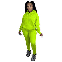 Load image into Gallery viewer, Solid color sweater casual two-piece suit（AY1382）
