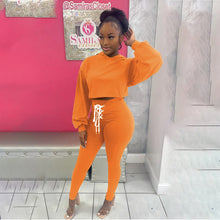 Load image into Gallery viewer, Lace-up solid color slim two-piece suit(AY1552)

