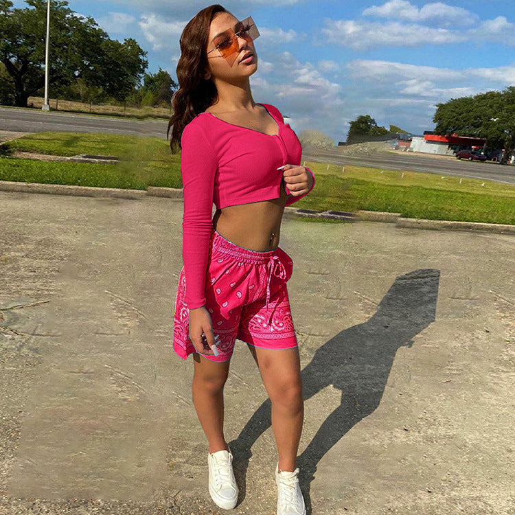 Fashion casual sports two-piece set AY2742
