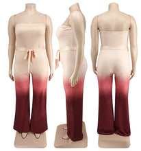Load image into Gallery viewer, Gradient printed off shoulder Jumpsuit AY2126
