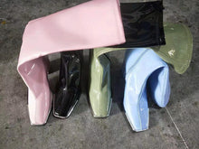 Load image into Gallery viewer, Shiny leather square toe block heel high heel boots（HPSD163）
