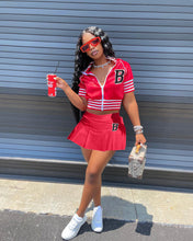 Load image into Gallery viewer, Fashion Letter Print Baseball Uniform Sports Skirt Set（AY1802）
