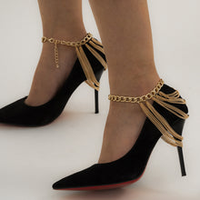 Load image into Gallery viewer, Metal chain tassel anklet shoe chain（AE4090）

