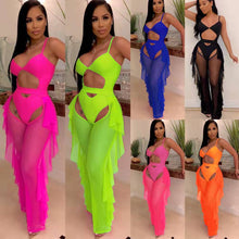 Load image into Gallery viewer, Sexy solid color mesh two-piece set（AY1807）

