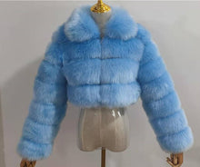 Load image into Gallery viewer, Hot sale lapel faux fur short coat(AY1356)
