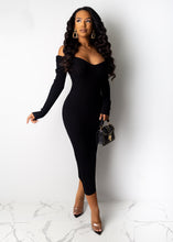 Load image into Gallery viewer, Slim sexy big V-neck off-the-shoulder dress（AY1487）
