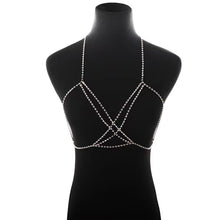 Load image into Gallery viewer, Sexy cross rhinestone chest chain（AE4070
