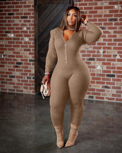 Load image into Gallery viewer, Fashion knitted hooded jumpsuit（AY1482）
