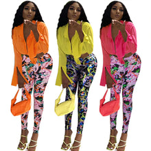 Load image into Gallery viewer, Fashion printed shirt two-piece （AY1589）
