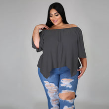 Load image into Gallery viewer, Cotton sleeve stretch irregular T-shirt AY1091
