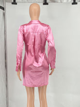 Load image into Gallery viewer, Temperament casual solid color shirt skirt（AY1729）
