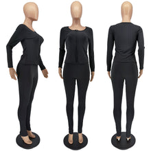 Load image into Gallery viewer, Solid color pit strip two-way zipper suit（AY1537）
