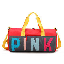 Load image into Gallery viewer, PINK color-blocking shoulder bag (normal product, non-brand)
