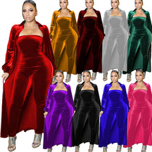 Load image into Gallery viewer, Sexy tube top jumpsuit two-piece jacket（AY1280)
